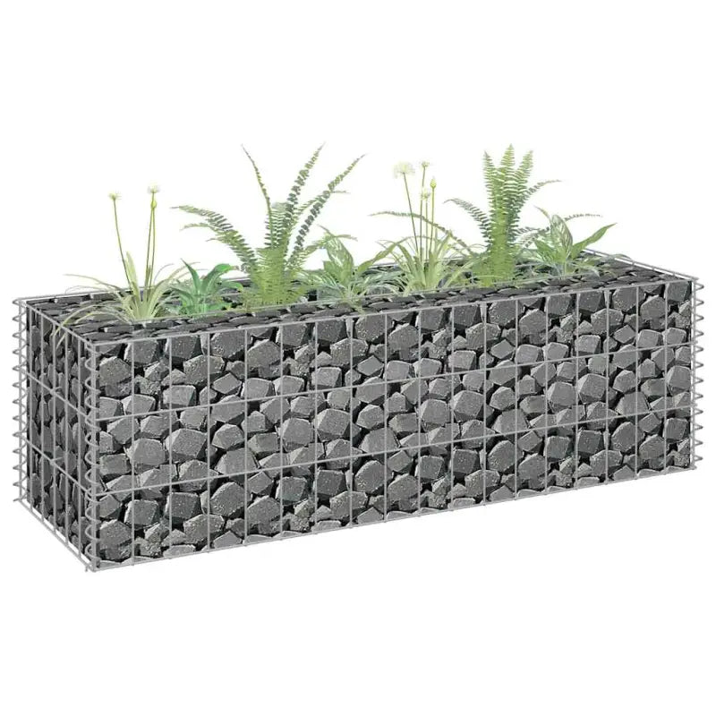 Gegalvaniseerd Staal Gabion Plantenbak voor Stijlvolle Tuinranden - 90 x 30 x 30 cm / 1 - Bloempotten & plantenbakken