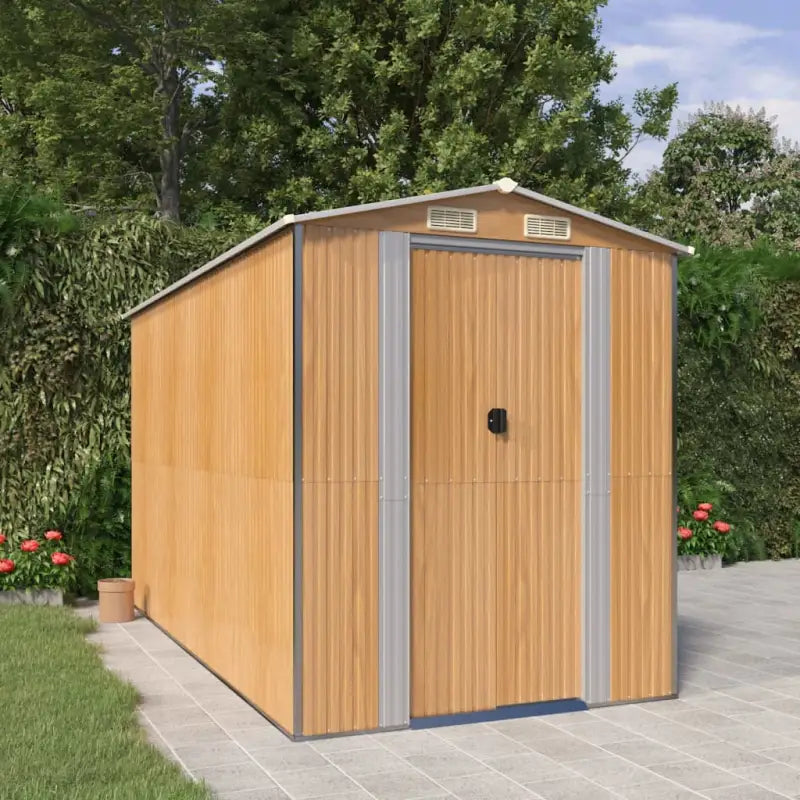 Gegalvaniseerd Stalen Tuinhuizen voor Opslag van Buitenspullen - 192 x 357 x 223 cm / 1 - Tuinhuizen