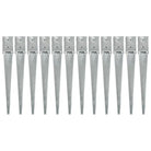 Gegalvaniseerde grondankers met voorgeboorde gaten voor een veilige basis - 10 x 10 x 76 cm / 12 - Grondankers