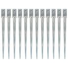 Gegalvaniseerde grondankers met voorgeboorde gaten voor een veilige basis - 7 x 7 x 90 cm / 12 - Grondankers