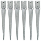 Gegalvaniseerde grondankers met voorgeboorde gaten voor een veilige basis - 10 x 10 x 76 cm / 6 - Grondankers