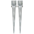 Gegalvaniseerde grondankers met voorgeboorde gaten voor een veilige basis - 14 x 14 x 91 cm / 2 - Grondankers