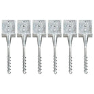 Gegalvaniseerde grondankers met voorgeboorde gaten voor een veilige basis - 14 x 14 x 58 cm / 6 - Grondankers