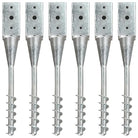 Gegalvaniseerde grondankers met voorgeboorde gaten voor een veilige basis - 7 x 7 x 56 cm / 6 - Grondankers