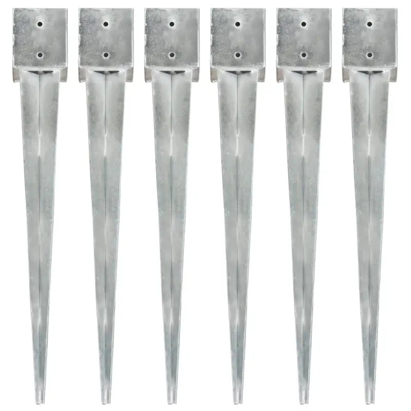 Gegalvaniseerde grondankers met voorgeboorde gaten voor een veilige basis - 12 x 12 x 89 cm / 6 - Grondankers