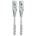 Gegalvaniseerde grondankers met voorgeboorde gaten voor een veilige basis - 10 x 10 x 57 cm / 2 - Grondankers