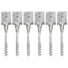 Gegalvaniseerde grondankers met voorgeboorde gaten voor een veilige basis - 12 x 12 x 56 cm / 6 - Grondankers