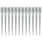 Gegalvaniseerde grondankers met voorgeboorde gaten voor een veilige basis - 7 x 7 x 75 cm / 12 - Grondankers