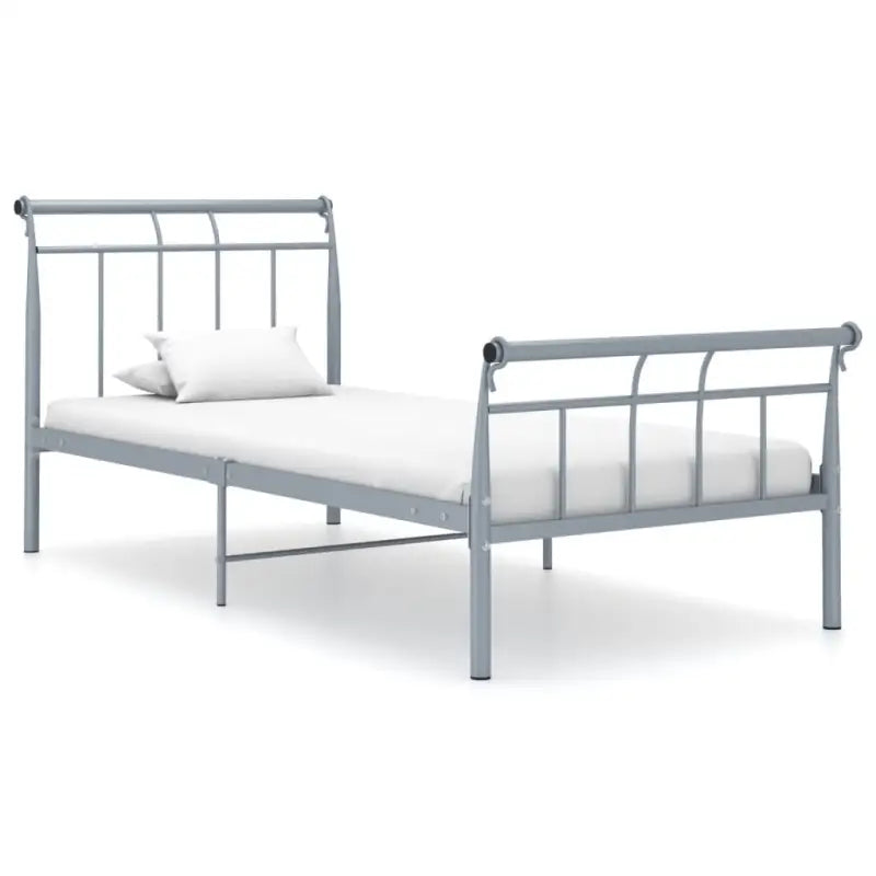 Gepoedercoat metalen bedframe voor een heerlijke nachtrust - Grijs / 90 x 200 cm - Bedden & bedframes