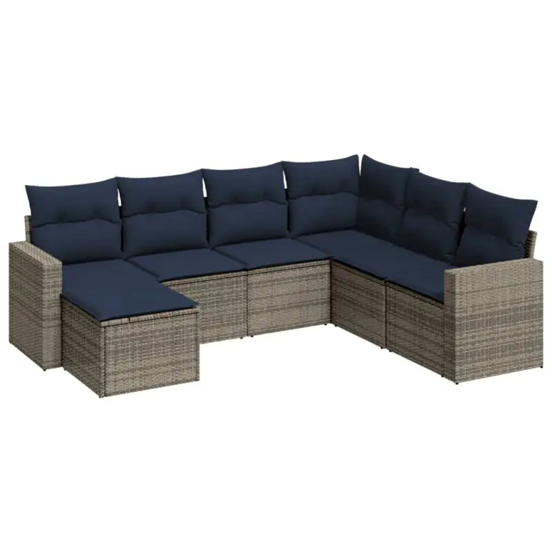 Gepoedercoat Staal Lounge Set in Grijs voor Tuin en Terras - Tuinsets