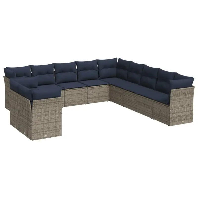 Gepoedercoat staal loungeset met poly rattan voor een comfortabele zitervaring - Tuinsets