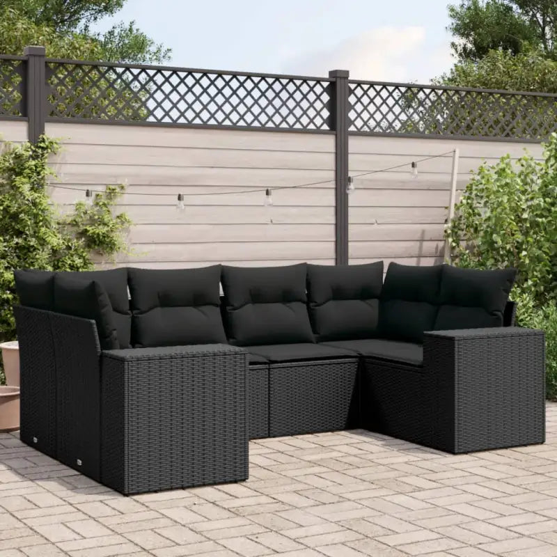 Gepoedercoat staal loungeset met waterdichte zak en beige materiaal - Zwart - Tuinsets