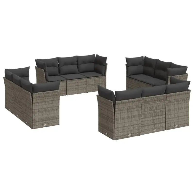 Gepoedercoat staal tuin loungerset met poly rattan en comfortabele zitervaring - Tuinsets