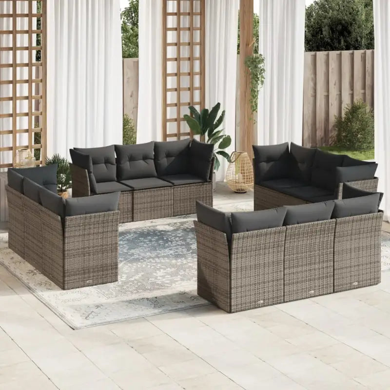 Gepoedercoat staal tuin loungerset met poly rattan en comfortabele zitervaring - Tuinsets