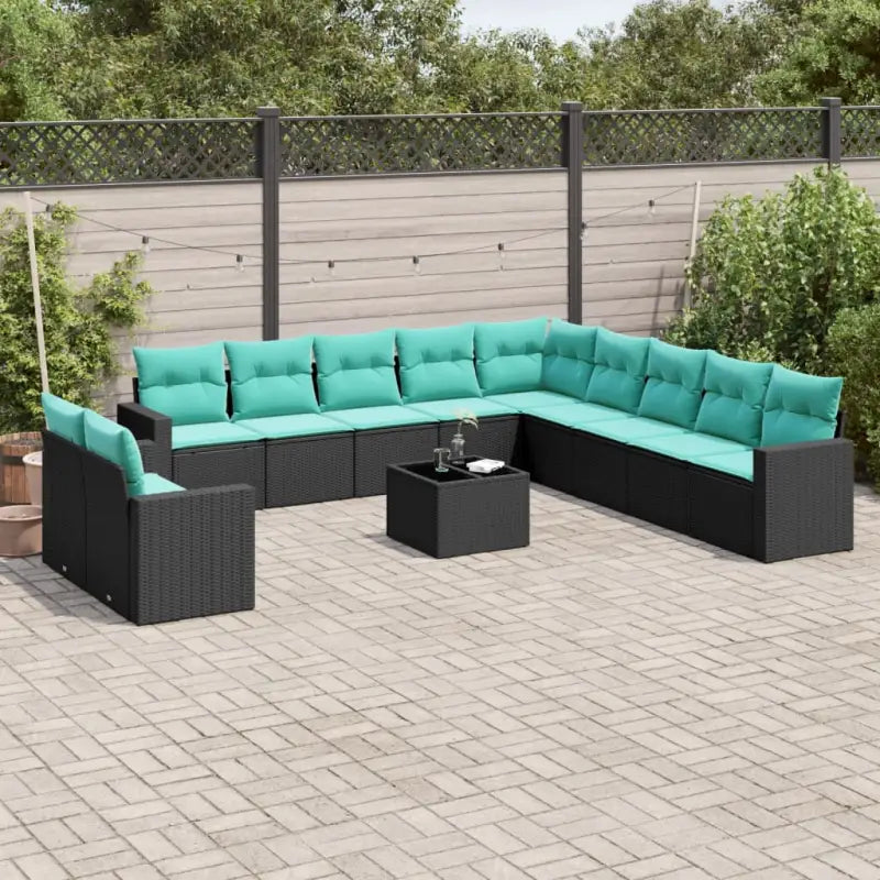 Gepoedercoat staal tuinset in grijs materiaal met comfortabele afmetingen - Zwart en blauw / Met tafel - Tuinsets