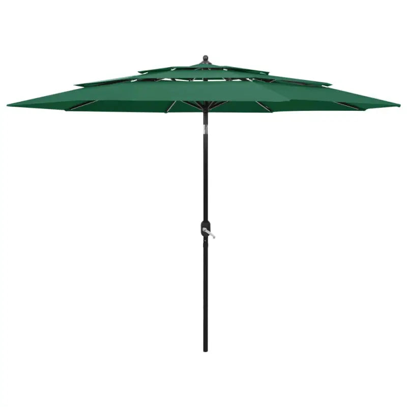 Gepoedercoate Aluminium Parasol met UV- en vochtbestendige Drie-Laags Bescherming - Groen / 3 m / 1 - Parasols