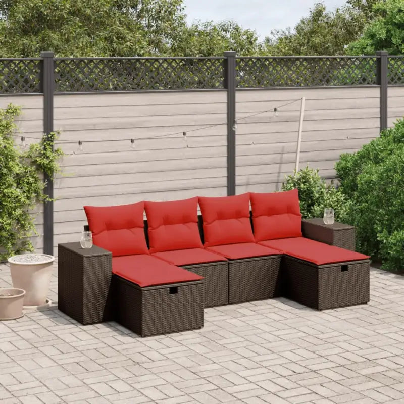 Gepoedercoaten loungeset in grijs materiaal met ideale afmetingen - Bruin / zonder opbergruimte - Tuinsets