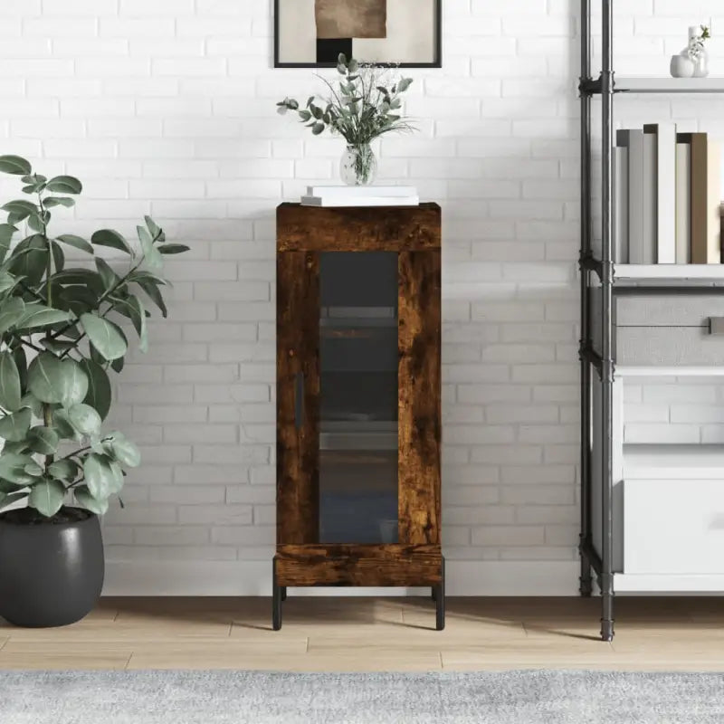 Gerookt Eiken Dressoir van Bewerkte Hout met Tijdloze Design - Dressoirs & buffetkasten