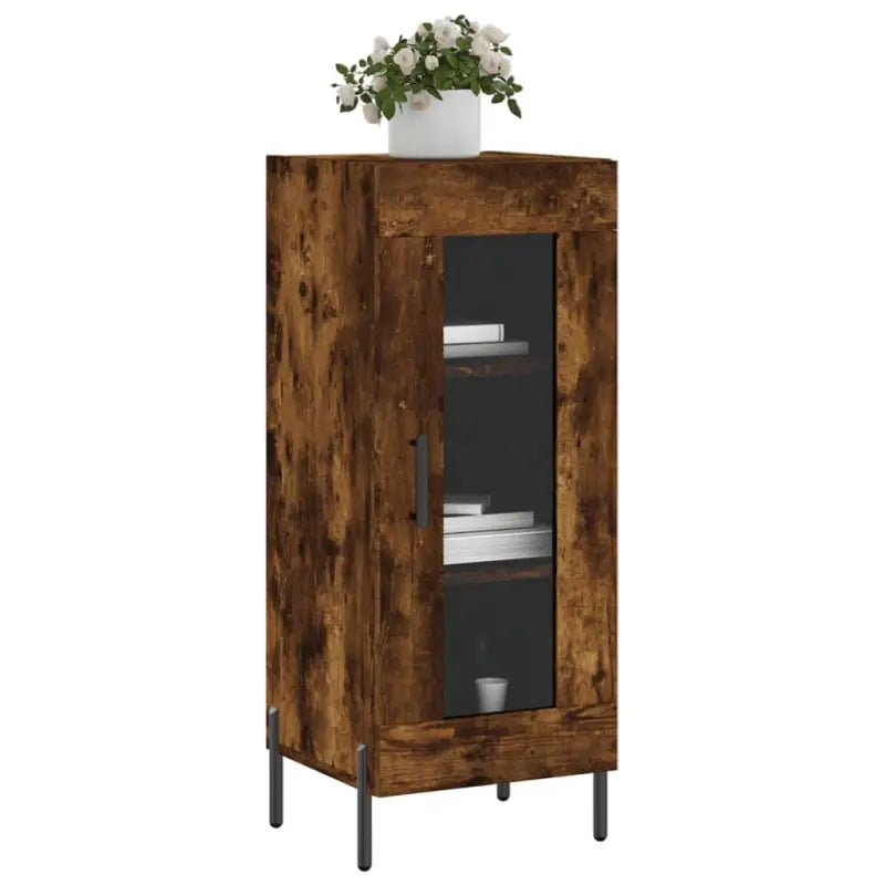 Gerookt Eiken Dressoir van Bewerkte Hout met Tijdloze Design - Dressoirs & buffetkasten
