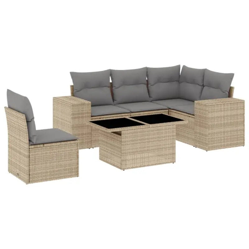 Gezellige tuinset in beige materiaal met gepoedercoat staal afmetingen - Tuinsets