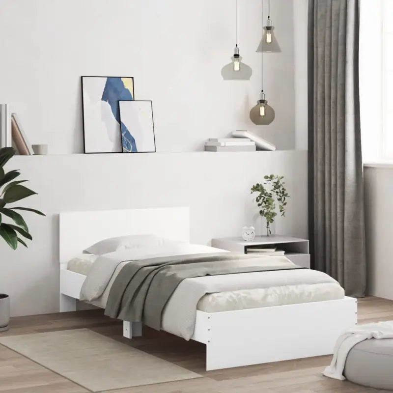 Grijs Sonoma bedframe voor een stabiele en stijlvolle slaapkamer - Wit / 100 x 200 cm - Bedden & bedframes