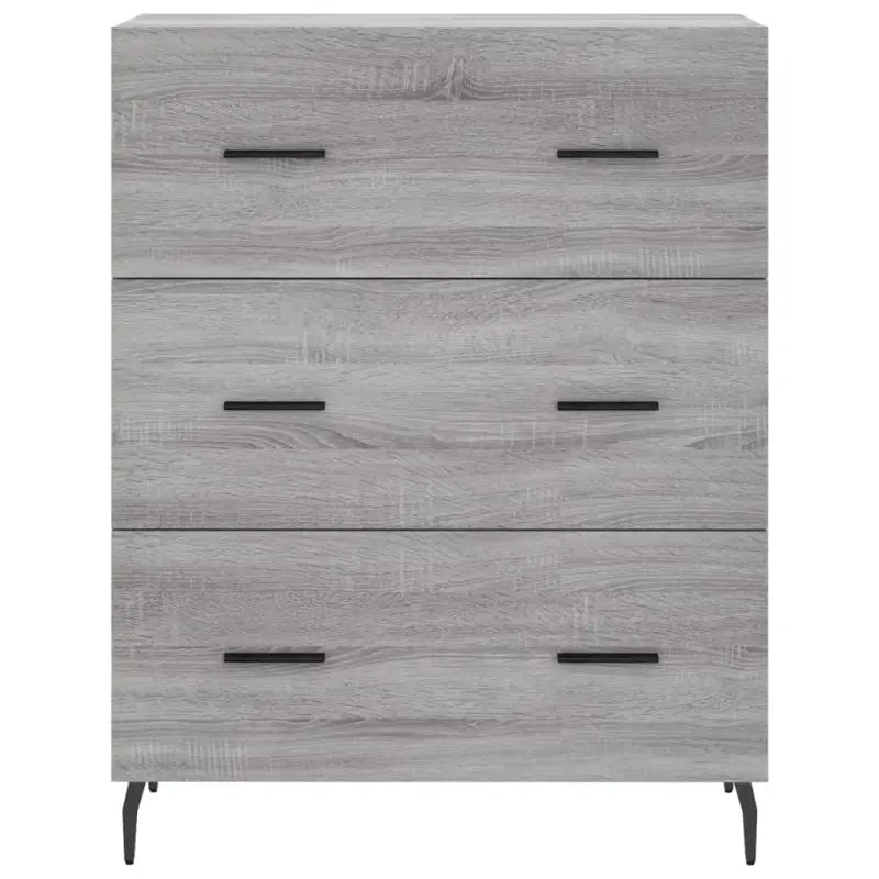 Grijs Sonoma dressoir met metalen pootjes en bewerkt hout - Dressoirs & buffetkasten