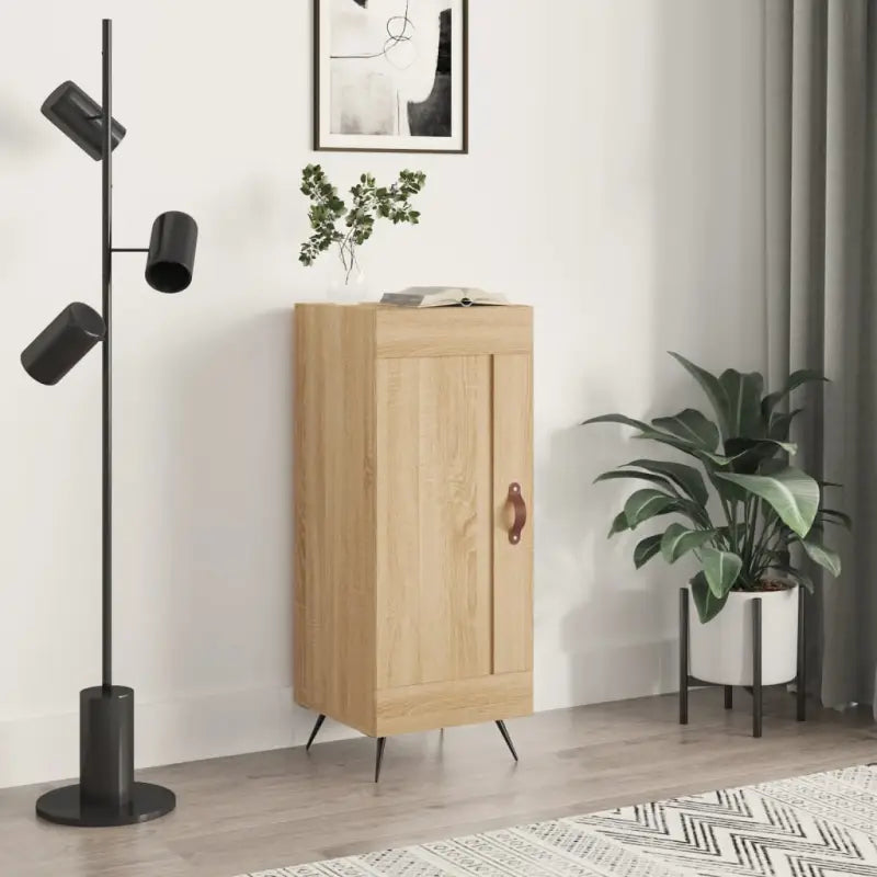 Grijs Sonoma dressoir met metalen poten en bewerkt hout - Sonoma eiken / 1 - Dressoirs & buffetkasten