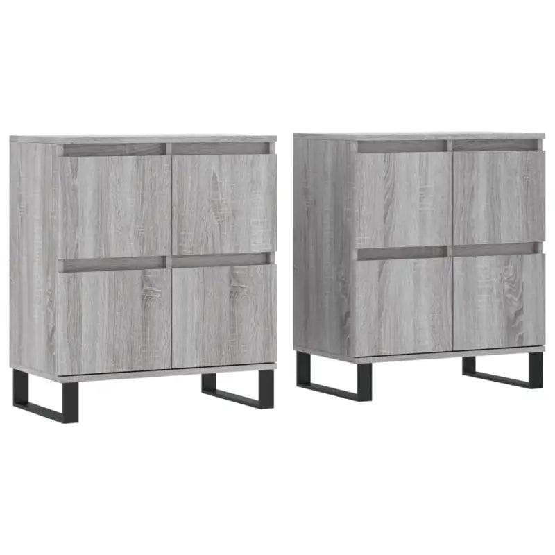 Grijs Sonoma Dressoir van bewerkt hout met tijdloze uitstraling - Dressoirs & buffetkasten