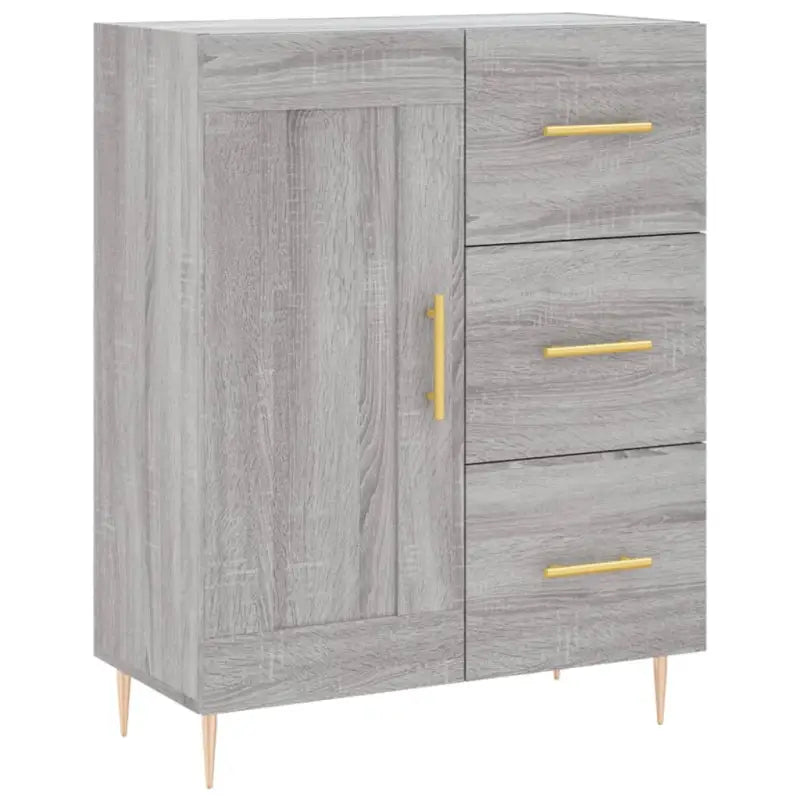 Grijs Sonoma Dressoir van Bewerkte Hout met Tijdloze Look - Dressoirs & buffetkasten