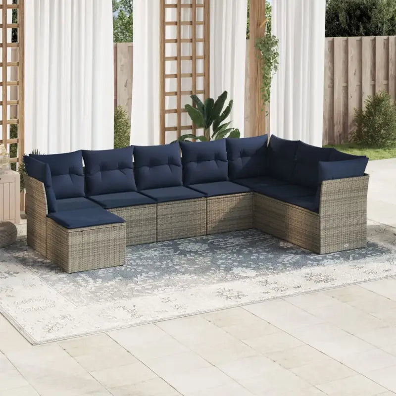 Grijze tuin loungeset met gepoedercoat staal en waterdichte tas - Tuinsets