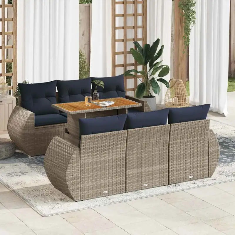 Grijze tuin loungeset met gepoedercoat staal en waterdichte zak - Grijs - Tuinsets