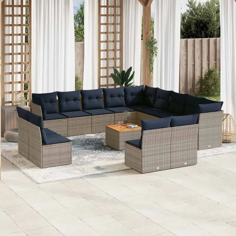 Grijze tuin loungeset met waterdichte tas en gepoedercoat staal - Grijs - Tuinsets