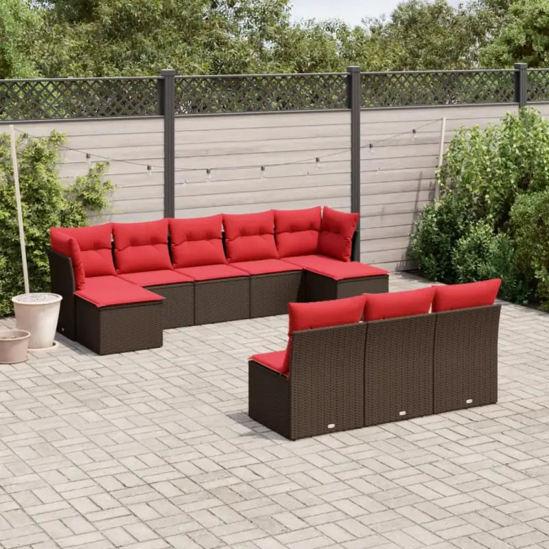 Grijze tuinset met gepoedercoat staal en waterdichte tas voor buitenplezier - Bruin en rood / Zonder tafel - Tuinsets