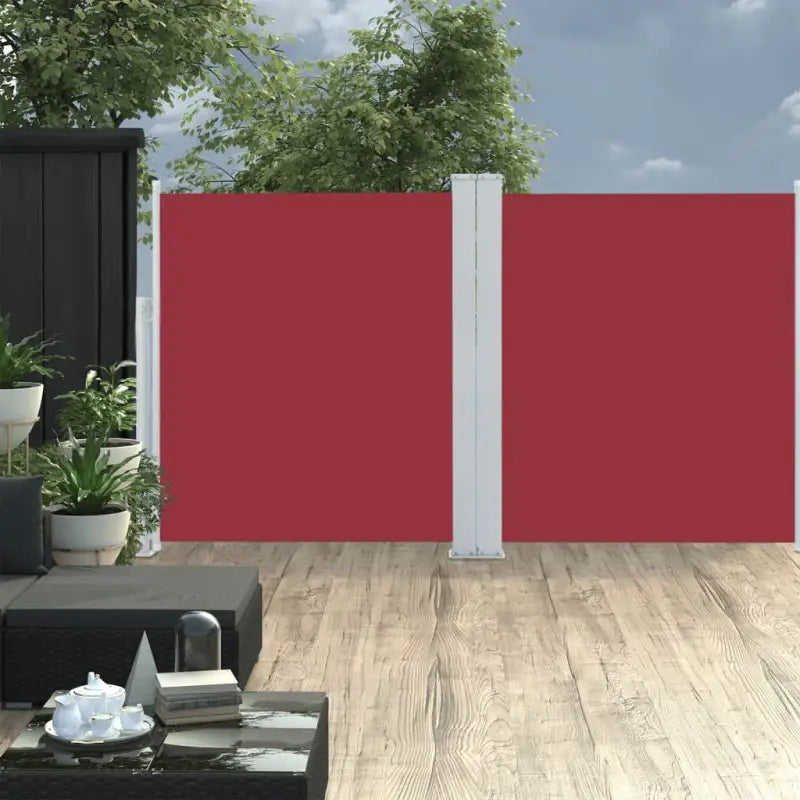 Grote zijluifel voor privacy en bescherming tegen wind en zon - Rood / 160 x 600 cm / 1 - Parasols en zonneschermen