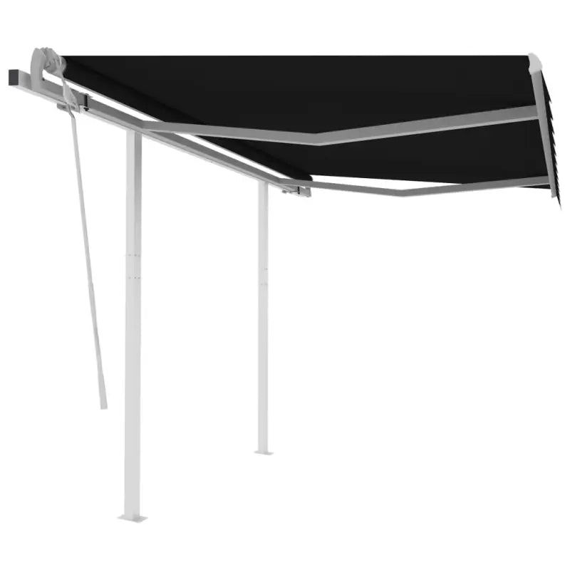 Handmatige uitschuifbare terrasluifel met gepoedercoat aluminium frame - Antraciet / 3 x 2.5 m / 1 - Zonwering