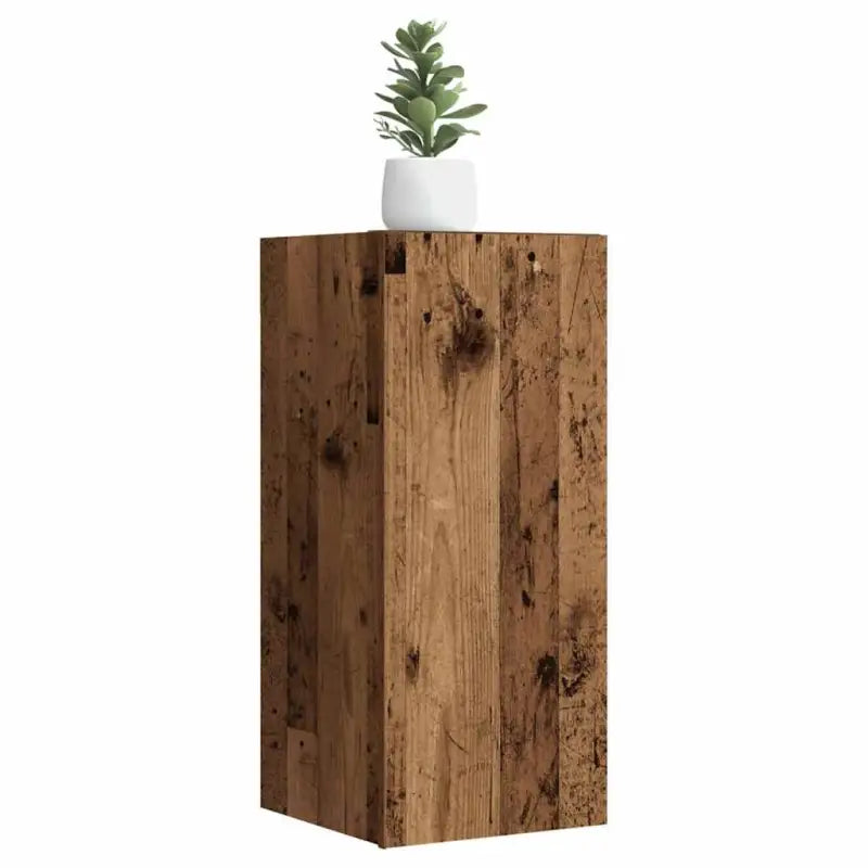Hangende Tv-meubel van bewerkt hout voor een trendy woonkamer sfeer - Oud hout / 2 / 60 cm - Tv-meubels