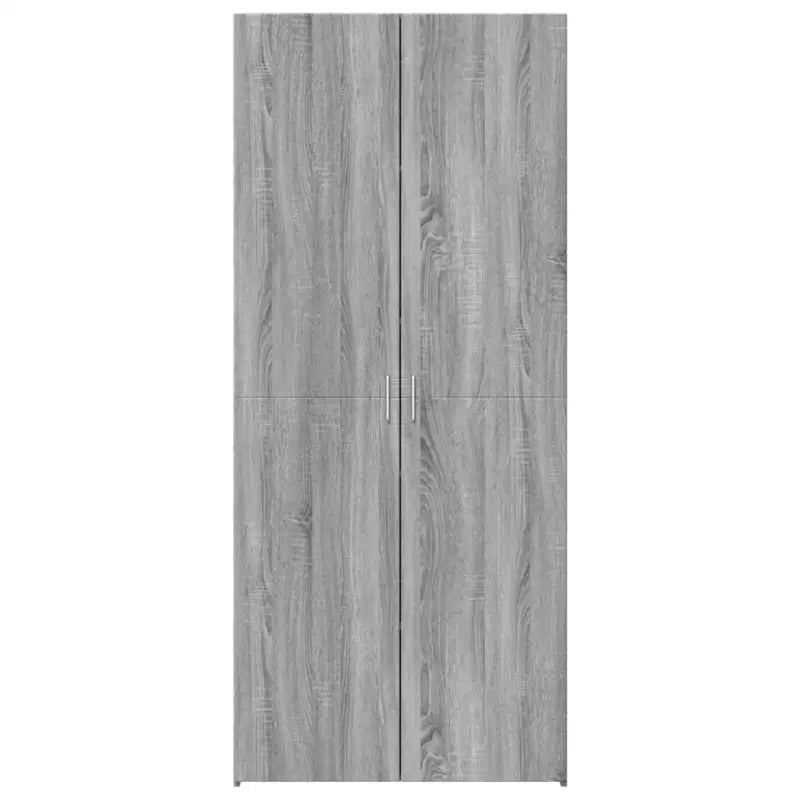 Hoge kast in grijs sonoma van bewerkt hout met stijlvolle uitstraling - Dressoirs & buffetkasten