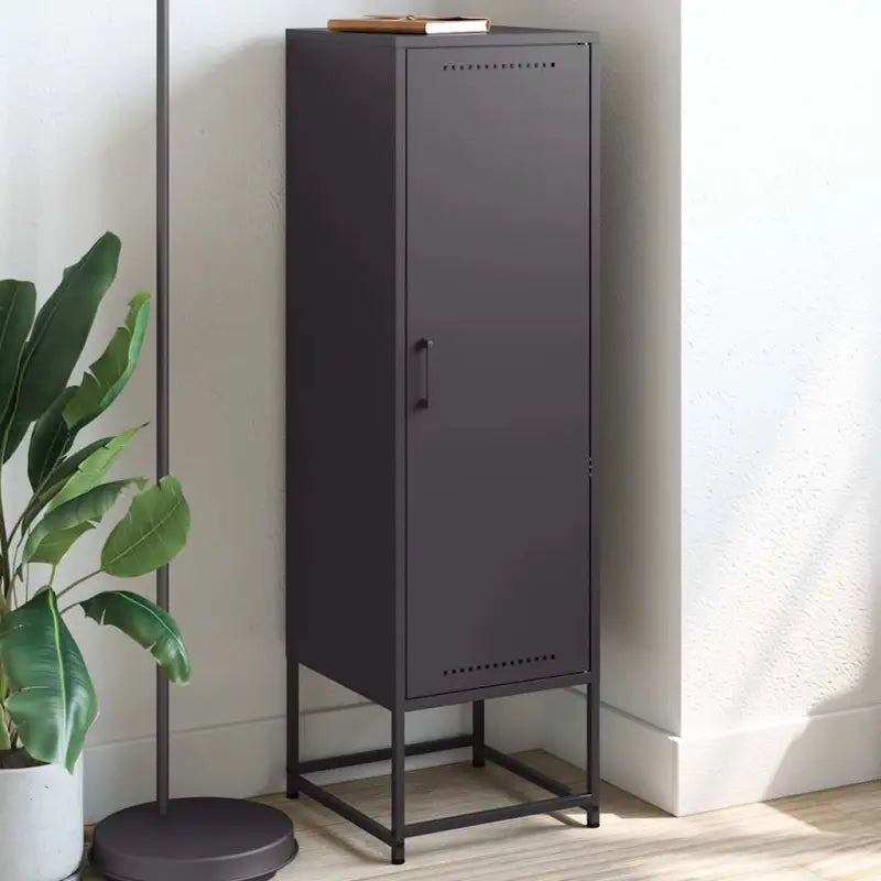 Hoge kast met industriële stijl voor woonkamer of slaapkamer - Zwart / 1 - Dressoirs & buffetkasten