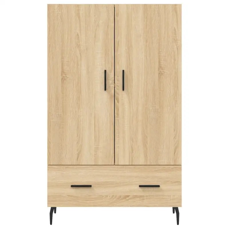 Hoge kast van bewerkt hout met metalen poten voor een moderne look - Dressoirs & buffetkasten