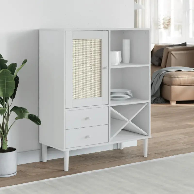 Hoge kast van massief grenenhout met elegante uitstraling - Dressoirs & buffetkasten