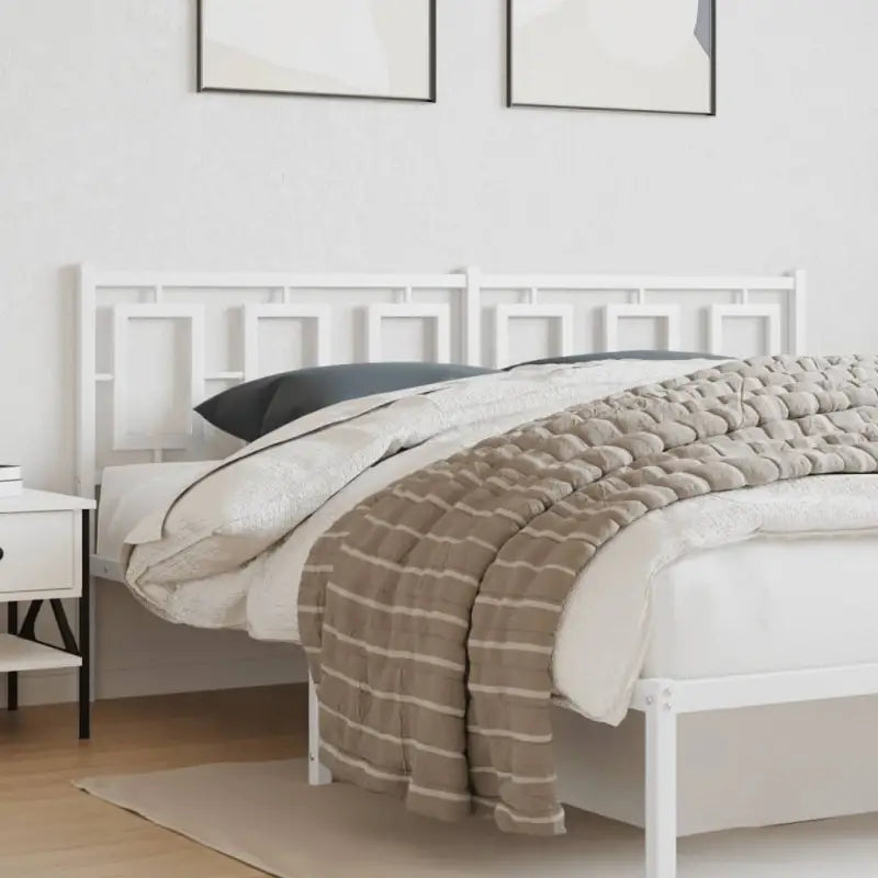 Hoofdbord met vierkante buizen voor een stoere slaapkamerstijl - Wit / 180 cm / 1 - Hoofdborden en voetborden