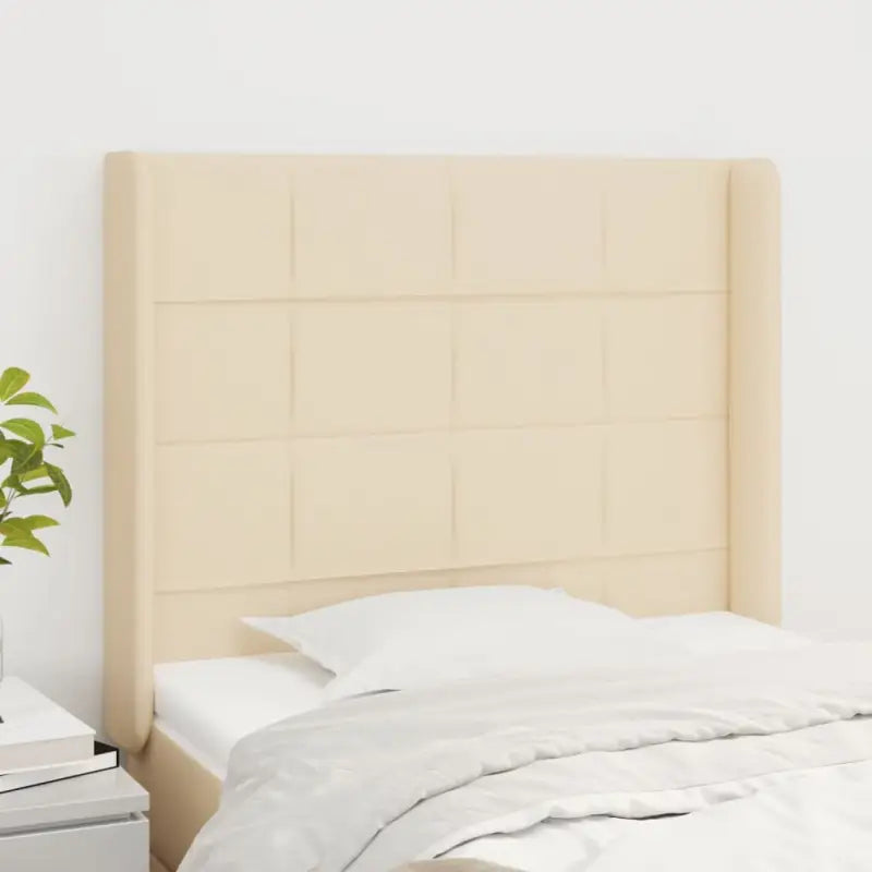 Hoofdborden en voetborden levering bevat met duurzaam en trendy ontwerp - Crème / 93 x 16 x 118/128 cm / 1