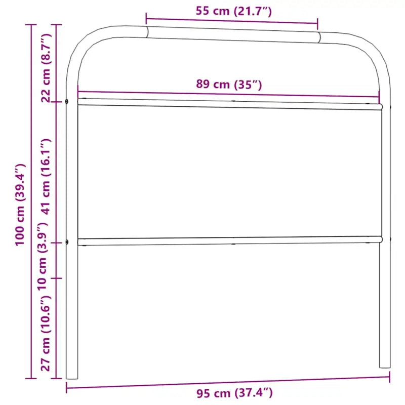 Hoofdborden en voetborden met ronde buizen en bewerkt hout - Hoofdborden en voetborden