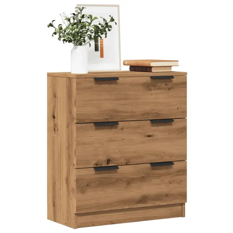 Hoogglans wit dressoir van bewerkt hout voor gemakkelijk schoonmaken - artisanaal eikenkleurig / 1 - Dressoirs &