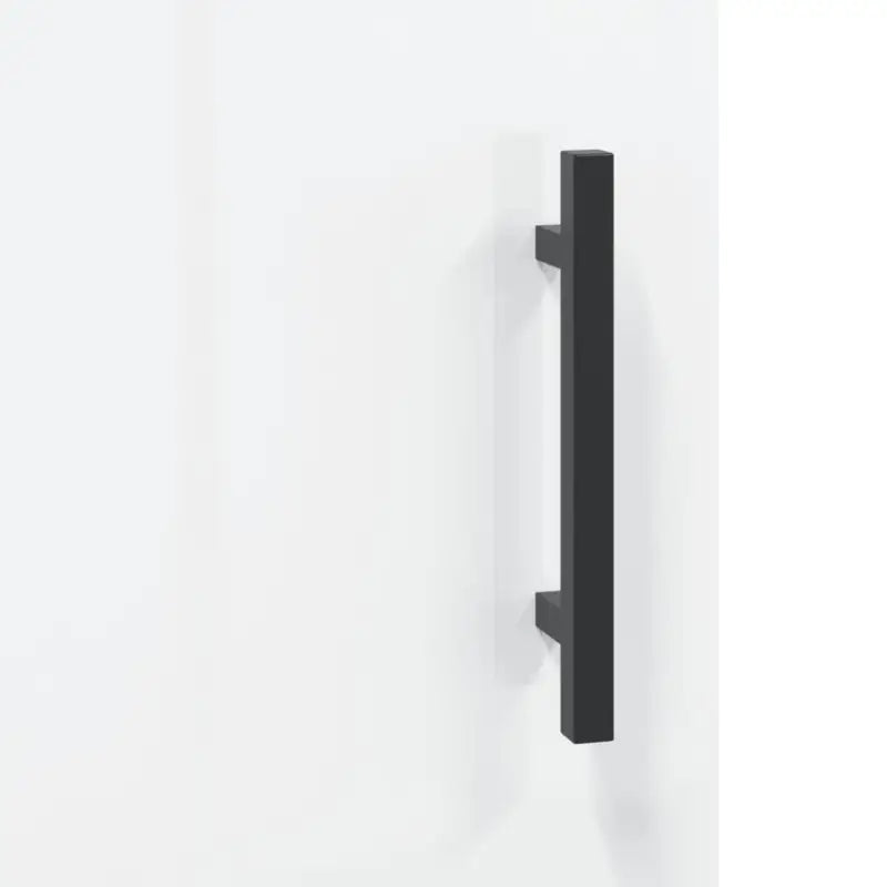 Hoogglans witte dressoir met metalen poten en bewerkt hout - Dressoirs & buffetkasten