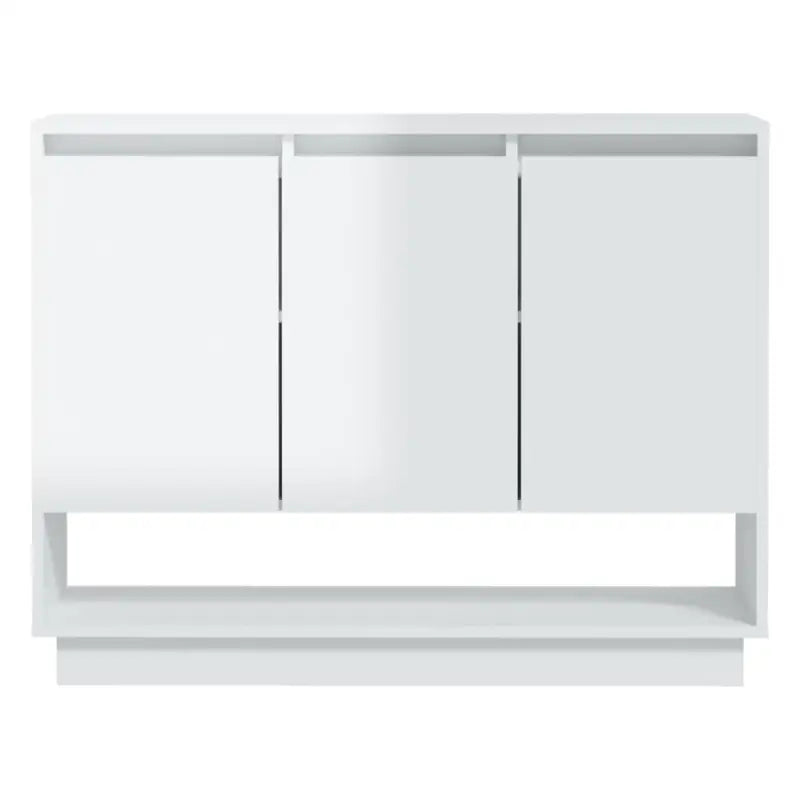 Hoogglans witte dressoir van bewerkt hout voor moderne inrichting - Dressoirs & buffetkasten