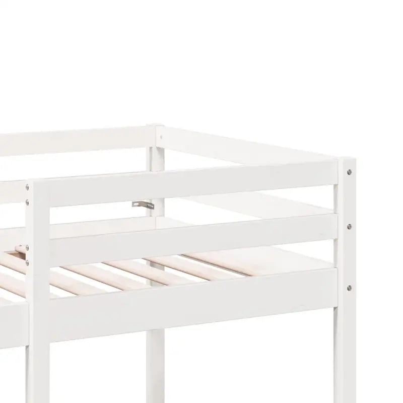 Hoogslaper met bureau in massief grenenhout voor beperkte ruimte - Bedden & bedframes