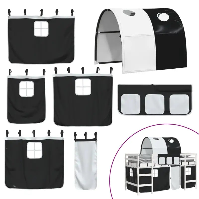 Hoogslaper voor kinderen van massief grenenhout met ruimtebesparing - Bedden & bedframes