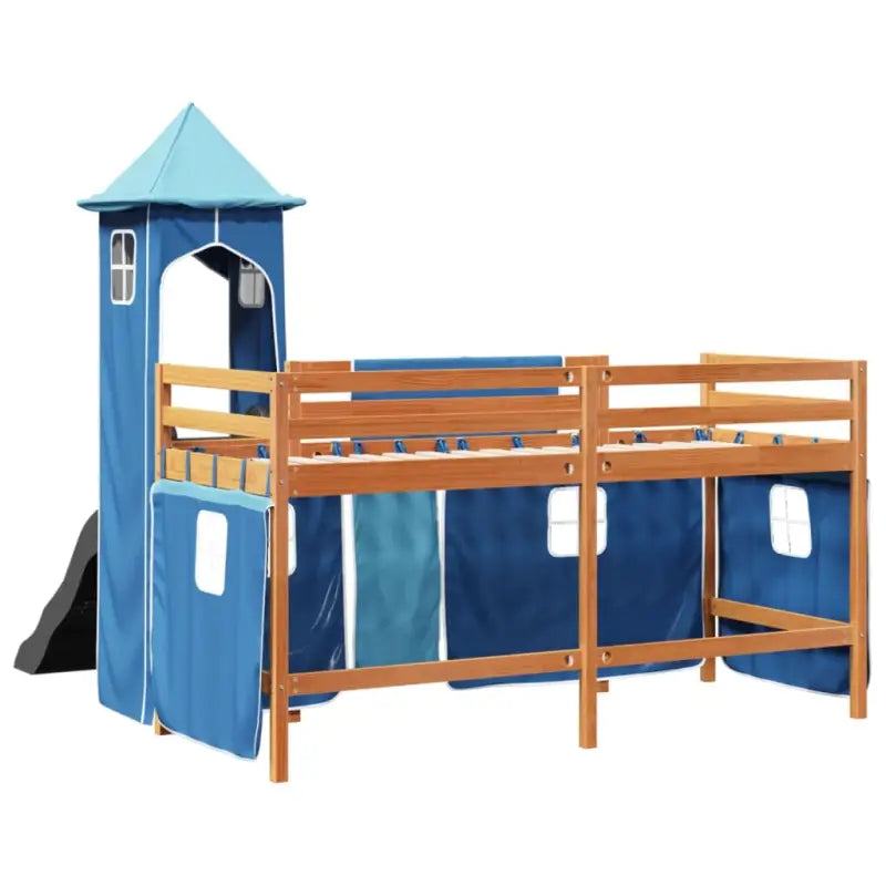 Hoogslaper voor kinderen van massief grenenhout voor plezier en ruimtebesparing - Bedden & bedframes