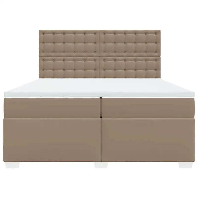Hoogte verstelbaar boxspringbed met duurzaam kunstleer en comfortabele materiaal vulling - Bedden & bedframes